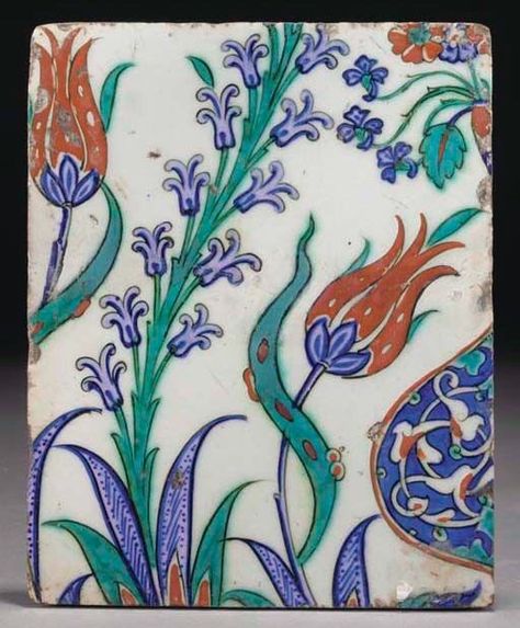 Ceramic Turkey, Handbuilt Ceramics, Islamic Tiles, Muslim Art, Iznik Tile, Pottery Patterns, Turkish Tile, Turkish Tiles, Antique Tiles