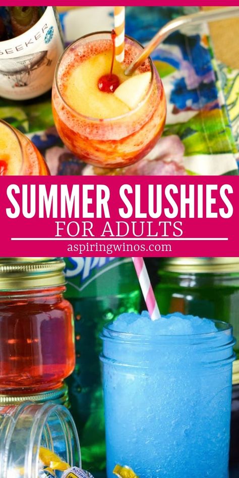 Pouch Alcohol Drinks, Frozen Adult Drink Pouch Recipes, Freezer Slushies With Alcohol, Frozen Drinks Alcohol Slushies, Slushie Alcohol Drinks, Adult Juice Pouch Recipes, Poolside Drinks Alcohol, Spiked Slushies, Frozen Alcoholic Drinks Slushies