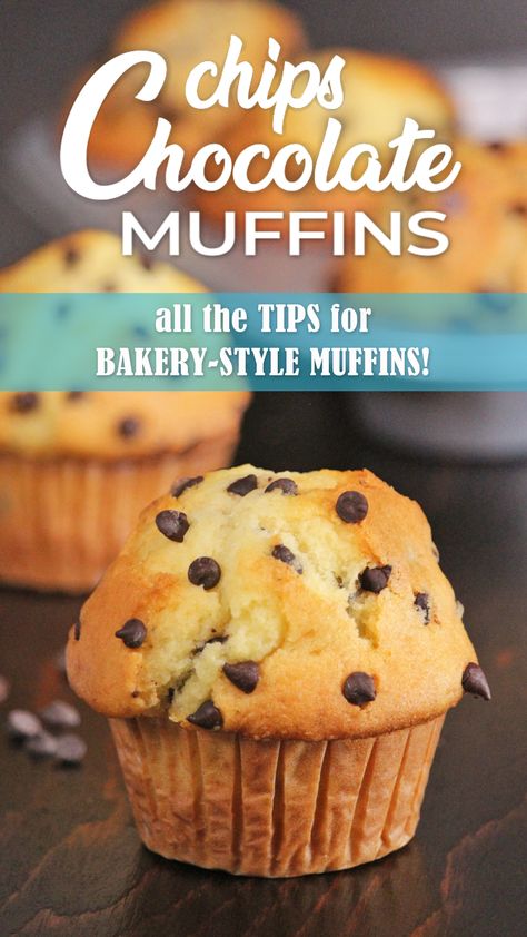 How To Make Tall Muffins, Dome Top Muffins, Vanilla Choc Chip Muffins, How To Get Bakery Style Muffins, How To Make Muffins Rise High, Jumbo Bakery Style Muffins, 85 Degrees Bakery Recipe, Bakery Style Muffins Jumbo, Giant Muffins Recipe