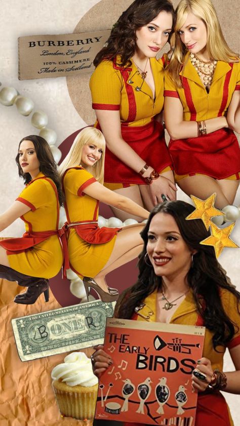 2 broke girls ! #aesthetic #fandom #movie #collage #red #orange #yellow 2 Broke Girls Poster, Two Broke Girls Max Black, 2 Broke Girls Wallpapers, Max Black Aesthetic, 2 Broke Girls Aesthetic, 2 Broke Girl, Doll Backgrounds, Movie Collage, 2 Broke Girls