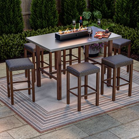 Patio Bar Table Concrete, Tall Outdoor Table, High Top Patio Set, Patio High Top Table, Bar Height Outdoor Dining Set, Outdoor Counter Height Table, High Top Outdoor Table, Bar Height Outdoor Table, High Top Patio Table Outdoor