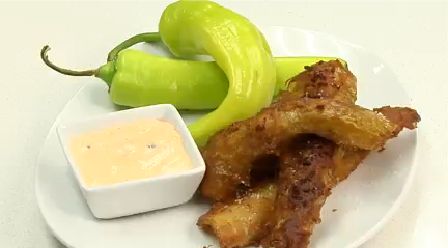 Check out this yummy recipe for Fried Sweet Banana Peppers from Wild Thyme with chef, Allison Davis! Fried Banana Peppers Fresh, Fried Stuffed Banana Peppers, Fried Banana Peppers Recipe, Deep Fried Banana Peppers, Fried Banana Peppers, Deep Frier, Recipes With Banana Peppers, Deep Fried Bananas, Sweet Banana Peppers