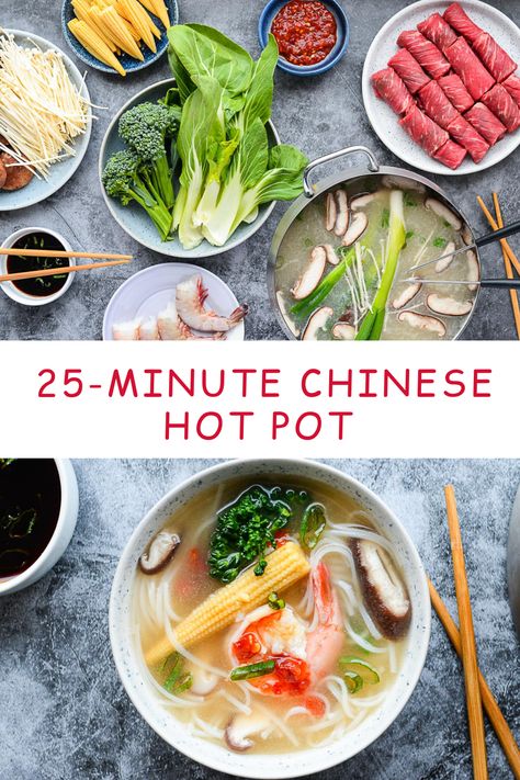 Enjoy a tasty, easy, and healthy family meal with this 25-minute Chinese Hot Pot using Aneto's All-Natural Chicken Broth. Click for the full recipe from Home Maker's Habitat! 🐔🍜 #homemadefoods #frommykitchen #weeknightdinner #eatsimple #simplemeals Healthy Hot Pot Recipes, Hot Pot Broth Recipe Easy, Easy Hotpot Recipe, Hotpot Broth Recipes, Hot Pot Sauce Recipe, Thai Hot Pot Recipe, Hot Pot Broth Recipe, Homemade Hot Pot Broth, Hot Pot Broth