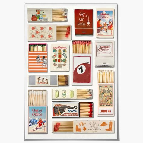 PRICES MAY VARY. Trendy Vintage Matchbox Poster Funky Red Aesthetic Apartment Dorm Decor Colorful Matchsticks Aesthetic PosterWall Art：Trendy Vintage Matchbox Poster Funky Red Aesthetic Apartment Dorm Decor Colorful Matchsticks Aesthetic Posterpictures wall decor Poster Measuring at 08x10/12x16/16x24/24x36/ inches You can choose canvas unframed wooden frame mounting or black frame mounting with advanced modern decoration. Trendy Vintage Matchbox Poster Funky Red Aesthetic Apartment Dorm Decor Co Matchsticks Aesthetic, Feminist Room Decor, Artsy Apartment Decor, Matchbox Poster, Large Poster Frames, Retro Bathroom Decor, Wall Art Funky, Girly Room Decor, Bathroom Wall Decor Art