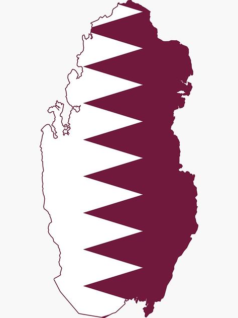 "Flag Map of Qatar" Sticker for Sale by abbeyz71 | Redbubble Uae Stickers, Qatar Logo, Qatar Map, Qatar Flag, Qatar National Day, Uae Flag, Gulf Countries, 2022 Sticker, National Days