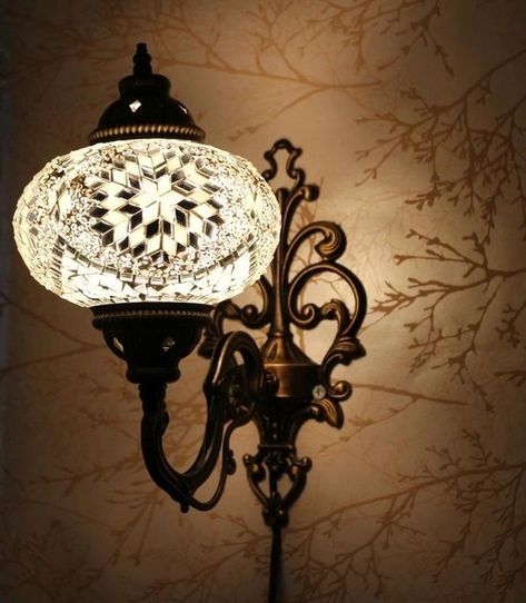 bol.com | Oosterse Lamp – Wandlamp - Mozaïek Lamp - Turkse Lamp - Marokkaanse Lamp - Ø 19 cm -... Mosaic Lamps, Moroccan Furniture, Turkish Mosaic, Mosaic Lamp, Moroccan Mosaic, Mosaic Flooring, Tiffany Style, Moroccan Style, Mosaic Wall