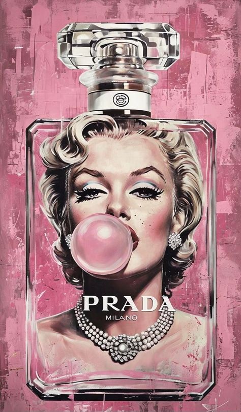 Prada Poster Collage Wall Prints Aesthetic Pink Vintage, Wall Decor Pink Aesthetic, Pink Poster Wall Bedroom, Posters On Wall Bedroom Pink, Cute Pink Posters For Bedroom, Cute Collage Pictures, Pink Prada Aesthetic, Painting Ideas For Room Decor, Prada Drawing