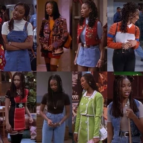 Moesha Outfits, Moesha Outfits 90s Fashion, Black 90s Fashion, 90s Party Outfit, Throwback Outfits, Look 80s, 90’s Outfits, 90s Inspired Outfits, Tv Show Outfits