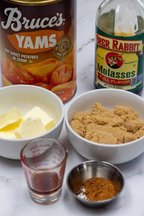 Candied Yams Stove Top Recipe, Yams In Can Recipe, Crockpot Candy Yams, Candied Yams With Marshmallows In Oven, Yams Canned Recipe, Candid Yams In Oven, Crock Pot Yams Slow Cooker, Easy Candied Yams From A Can, Candied Yams Using Canned Yams