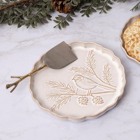 <p>Add some seasonal style to your table with our <strong>Winter Woodland Stoneware Serving Plate</strong>. This stoneware dish is round in shape with scalloped trim and a design that gives it a rustic woodland appeal. You can serve up some treats using this pretty plate and then leave it out to add a beautiful touch to your seasonal decor.</p> Christmas Platter, Stoneware Dishes, Winter Woodland, Pretty Plates, Christmas Plates, Beautiful Plates, Scalloped Trim, Antique Farmhouse, Nature Indoors