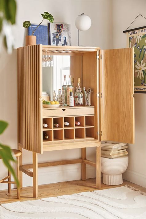 Home Bar Cabinet, Bar Storage, Diy Cabinets, Wooden Bar, Bar Cabinet, Mini Bar, Bar Furniture, Latest Styles, Apartment Decor