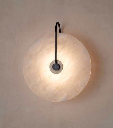 We're Obsessed With These 7 Lighting Trends for 2018 | MyDomaine Allied Maker, Lamp Room, Modern Marble, White Alabaster, Wall Mounted Lamps, Lighting Trends, Industrial Modern, Sputnik Chandelier, Marble Wall