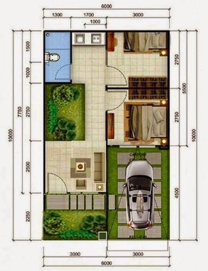 Small House Floor Plan, Plan 2d, Modern Apartment Decor, Small Floor Plans, Modern Apartment Design, Small House Layout, Apartment Modern, A Small House, Minimalist House Design