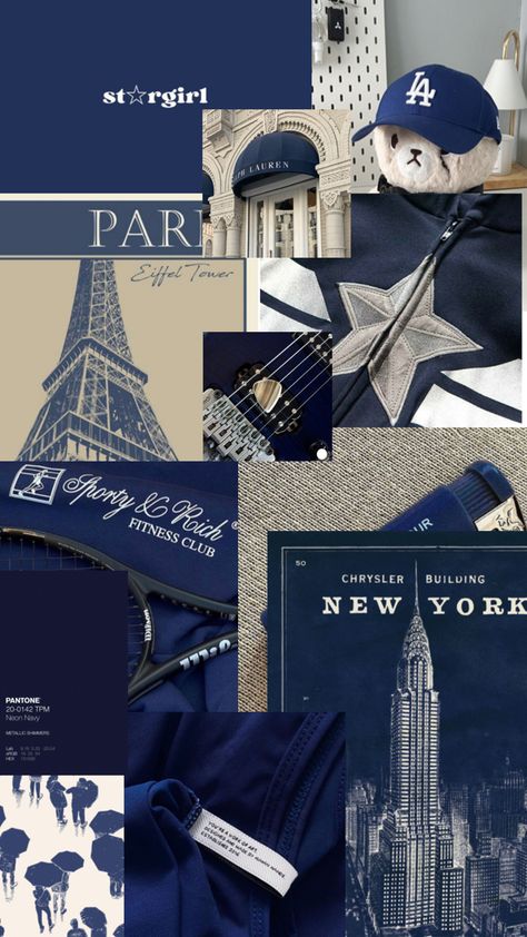 Navy Blue Wallpaper Aesthetic, Aesthetic Bear, Navy Blue Wallpaper, Blue Collage, Dark Blue Wallpaper, Blue Wallpaper Iphone, Navy Wallpaper, Chrysler Building, Vision Board Inspiration