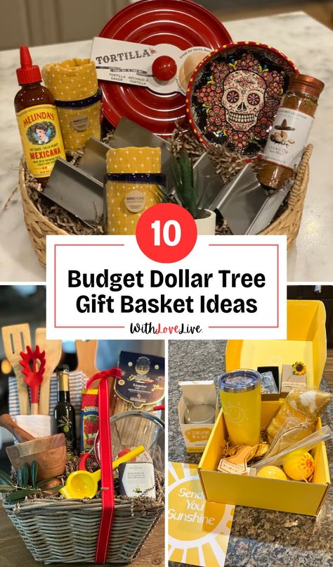 Dollar tree gift baskets are a lovely way to show thoughtfulness and creativity; you will surely be offering a collection of nice items that are great for someone’s taste or needs. But who says they need to be expensive? Filipino Gift Basket, Picnic Gift Basket Ideas Silent Auction, Walmart Gift Basket Ideas, Practical Gift Baskets, Comfy Basket Gift Ideas, Paint And Sip Gift Basket Ideas, Handmade Gift Basket Ideas, Date Night Gift Card Basket, Kitchen Basket Gift Ideas