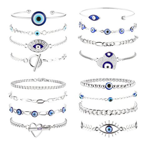 PRICES MAY VARY. 🧿Affordable Jewelry Set🧿Well-Chosen Fashion Bracelets Set,4 Pack Chain And Bangle Evil Eye Bracelet=16Pcs Total. A Set Of Chain Bracelets With 16 Different Styles Can Provide More Choices For Your Varied Clothing Matching,Wear Together Or Separately Or Match It With Your Other Jewelry According To The Place,Suitable For All Ages. 🧿Evil Eye Protection Bracelet🧿Evil Eye Are Seen As A Kind Of Protection,Luck,Prosperity And Blessing.Wearing The Evil Eye Bracelet Can Bring You Go Mexican Bracelets, Gold Evil Eye Jewelry, Bracelets Aesthetic, Anklet For Women, Eye Bracelets, Bracelet Pack, Bracelet Set Silver, Bangle Bracelet Set, Bracelets Gold