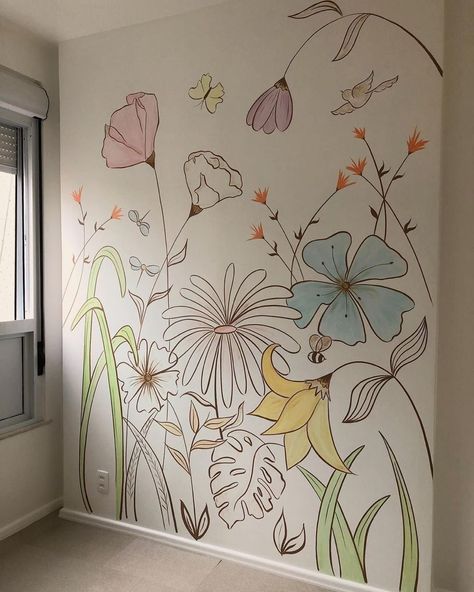 Painting Ideas For Home, Wall Painting Ideas, Wall Murals Diy, Diy Wall Painting, Diy Wand, Interior Wall Paint, Wall Painting Decor, Wall Murals Painted, Wall Drawing