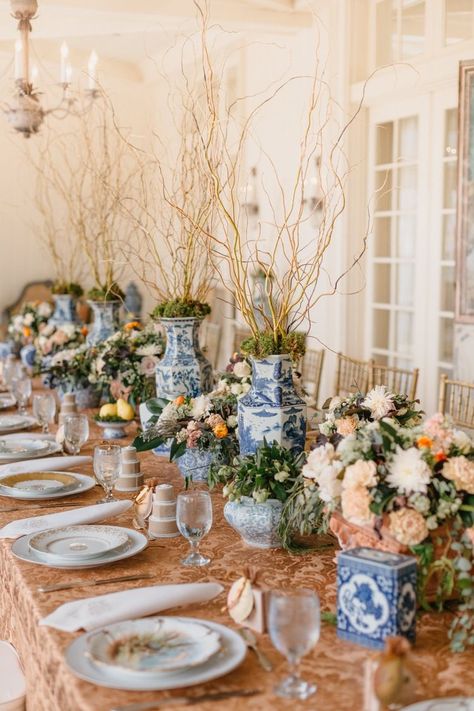 Fall Destination Wedding, Chinoiserie Wedding, Bridal Shower Luncheon, Garden Bridal Showers, Bridal Luncheon, Fall Bridal Shower, Fall Garden, Union Station, Wedding Chicks