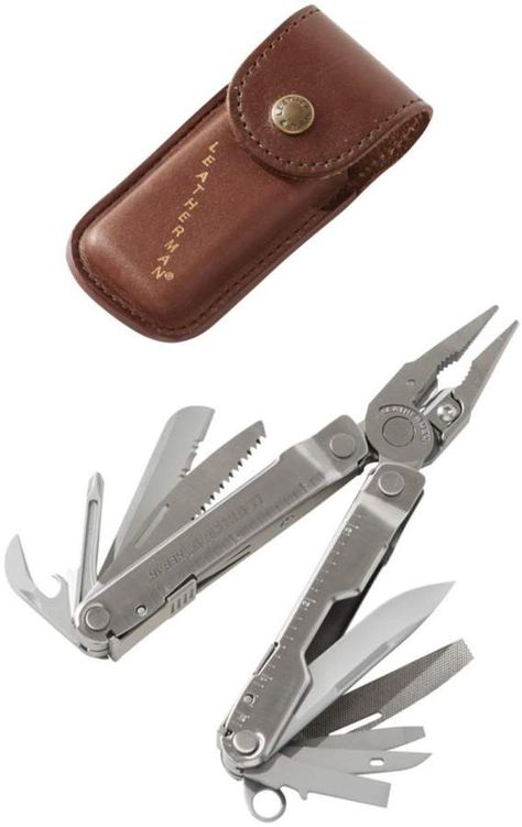 Leatherman Rebar, Leatherman Tool, Serrated Knife, Multi Tools, Phillips Screwdriver, Work Gear, Built To Last, Hiking Gear, Leather Sheath