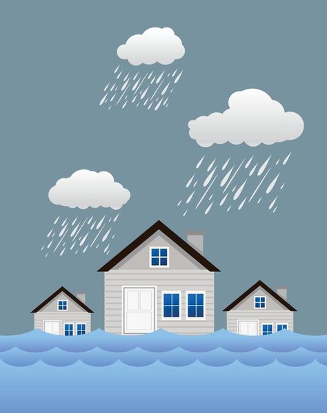 Flood natural disaster with house, heavy rain and storm , damage with home, flooding water in city Natural Disasters Floods, Rain And Storm, Flood Preparedness, Rain Wallpapers, Natural Disaster, The Flood, Cute Emoji Wallpaper, Emoji Wallpaper, Heavy Rain