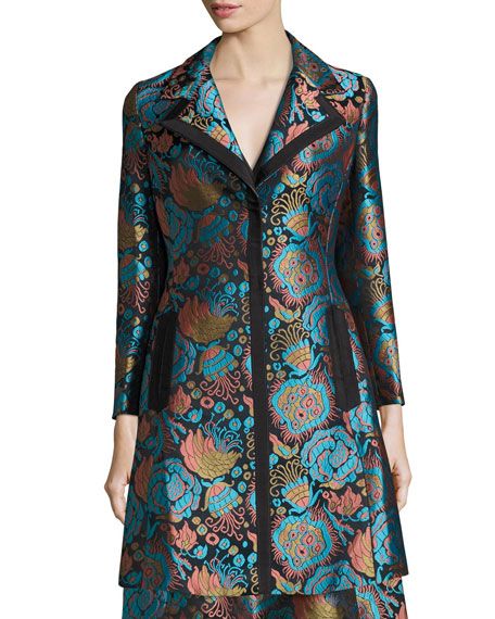 Wedding Guest Jacket Over Dress, Wedding Guest Coats, Couture Coats, Brocade Coat, Ugly Outfits, Floral Coat, Black Turquoise, Blue Coat, Winter Formal