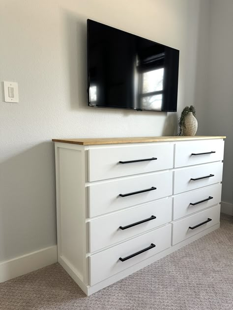 Ikea Malm Dresser Hack - Shanty 2 Chic Malm Drawers Hack, Ikea Malm Dresser Hack, Malm Dresser Hack, Diy Dresser Build, Dresser Build, Ikea Malm Nightstand, Malm Drawers, Diy Modern Farmhouse, Ikea Dresser Hack