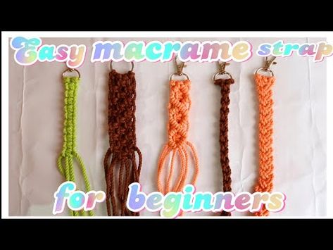 5 Easy and Basic macrame knot for bag strap | Macrame bag strap tutorial for beginners - YouTube Macrame Purse Strap Diy, Macrame Bag Strap Tutorial, Macrame Strap Tutorial, Macrame Bag Strap, Straps For Bags, Macrame Strap, Basic Macrame, Macrame Purse, Macrame Knot