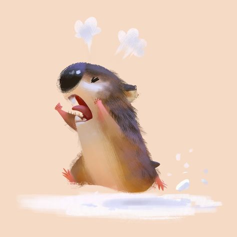 ArtStation - The Norwegian lemming, Lynn Chen Lynn Chen, Cute Animal Illustration, M K, Concept Art Character, Sketch Inspiration, Dessin Adorable, Animation Design, Visual Development, Art And Illustration