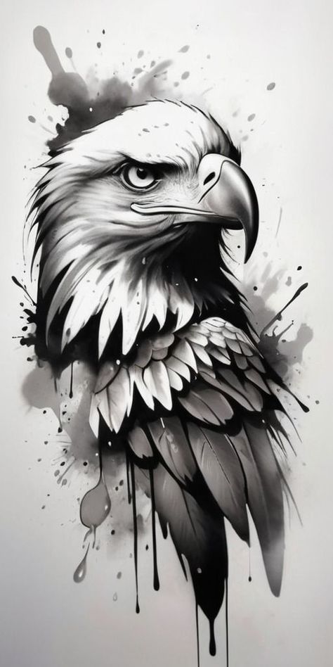 Eagle Head Tattoo Design, Head Tattoo Design, Eagle Head Tattoo, Lion Art Tattoo, Joker Tattoo Design, Chicano Tattoos Sleeve, Hawk Tattoo, Eagle Drawing, Lion Head Tattoos