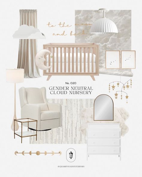 RELAX ON CLOUD 11 curated on LTK Cloud Nursery Boy, Cloud Nursery Theme, Modern Gender Neutral Nursery, Modern Girl Nursery, Moon Stars Nursery, Star Themed Nursery, Gender Neutral Baby Room, Beige Nursery, Small Baby Room