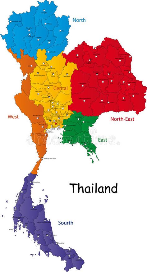 Map of Thailand. Thailand map designed in illustration with the regions and prov , #AFF, #designed, #illustration, #map, #Map, #Thailand #ad Thailand Map Illustration, Map Of Thailand, Illustration Map, Thailand Map, Hand Drawn Map, Photo Maps, Illustrated Map, Map Vector, Map Design