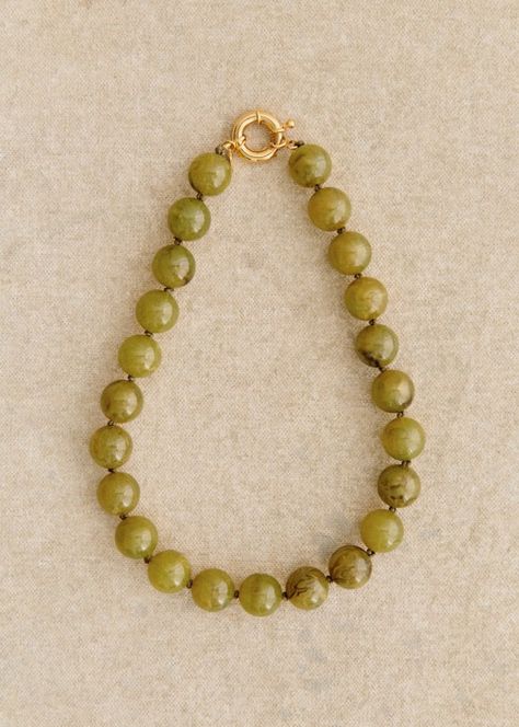 Danae Necklace - Green - Resin - Sézane