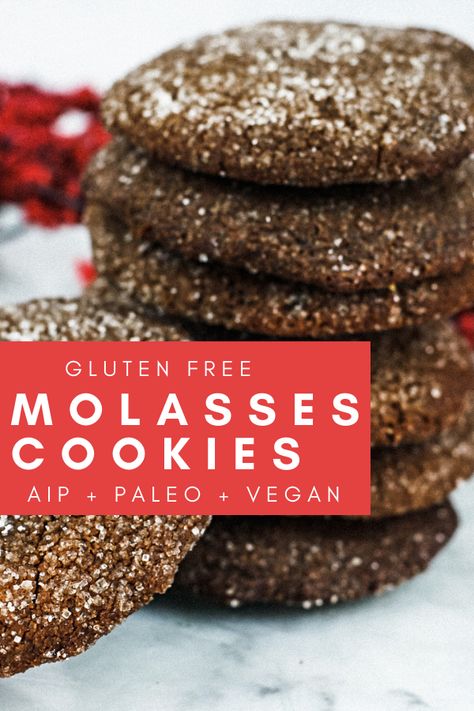 Aip Sweets Easy, Aip Pumpkin Dessert Recipes, Aip Baked Goods, Gluten Free Molasses Cookies, Paleo Vegan Dessert, Aip Sweets, Aip Cookies, Paleo Banana Muffins, Aip Baking