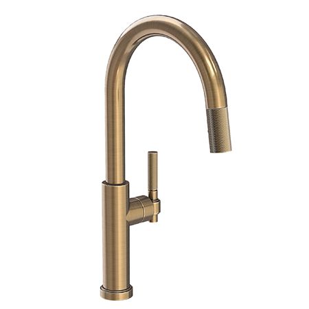 Muncy - Pull-down Kitchen Faucet - 3290-5143 - || Newport Brass Aged Brass Kitchen Faucet, Newport Brass Kitchen Faucet, Antique Brass Kitchen Faucet, Unlacquered Brass Kitchen Faucet, Kohler Kitchen Faucet, Unlacquered Brass Faucet, Bronze Kitchen Faucet, Antique Brass Faucet, Brass Kitchen Sink