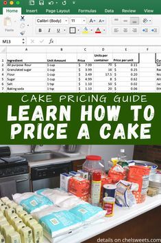 Cake Pricing Guide, Welcome Home Cakes, Pricing Formula, Romantic Desserts, Cake Pricing, Dessert For Two, Buy Cake, Pricing Guide, Baking Business