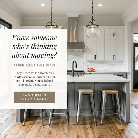 Do you have friends, family, or colleagues thinking about buying or selling a home? Refer them this way! They'll receive expert guidance and exceptional service. You'll enjoy peace of mind knowing they're in good hands. 🙌🤝📲 Realtor Tips For Buyers, Buying A House Aesthetic, Real Estate Tips For Clients, Realtor Organization, Real Estate Marketing Quotes, Real Estate Slogans, Real Estate Agent Branding, Real Estate Marketing Plan, Canada Real Estate