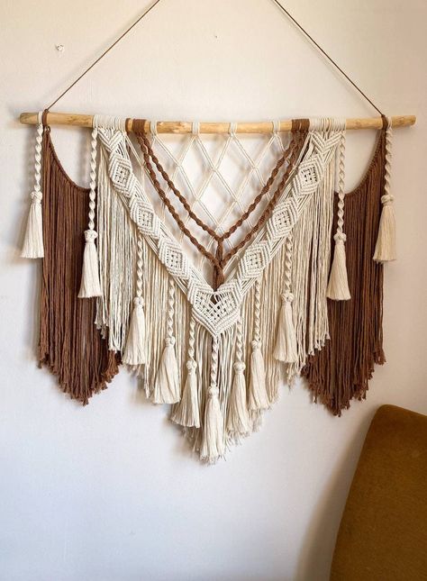 Boho Headboard, Wall Tapestry, Boho Wall Decor, Macrame Headboard, Wall Hanging, Hanging Wall, Wall Hanging Macrame, Woven Tapestry - Etsy Macrame Wall Hanging Ideas, Boho Headboard, Wall Decor Macrame, Macrame Wall Hanger, Boho Macrame Wall Hanging, Macrame Headboard, Makramee Diy, Hanging Diy, Macrame Backdrop