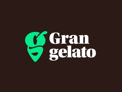 Gran Gelato logo v1 gelato ice cream g logomark branding brand icon app symbol mark logo Gelato Logo Design, Ice Cream Brand Logo, Milkshake Branding, Ice Cream Logo Design Creative, Ice Cream Logo Ideas, Gelato Branding, Gelato Logo, Ice Cream Logo Design, Logo Ice Cream