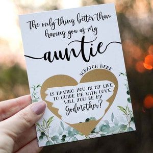 The Only Thing Better Than Having You as My Auntie Godmother | Etsy Surprise Godparents Ideas, Ask To Be A Godmother Ideas, Ideas For Godmother Proposal, Diy Godmother Proposal, Will You Be My Godparents Proposal Ideas, How To Ask Godmother Ideas, Godmom Proposal Ideas, Will You Be My God Mother Ideas, Ask To Be Godmother Ideas