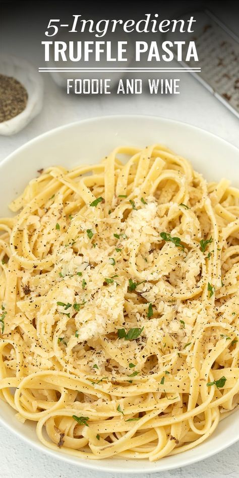 The combination of Black Truffles With Pasta is simply sublime. The rich flavor of truffles paired with pasta, butter, garlic and Parmesan cheese is divine. This truffled pasta recipe is ready in only 20 minutes and makes the perfect meal for special occasions and date nights. Truffle Tagliatelle Recipe, Pasta Truffle Sauce, Italian Truffle Pasta, Truffle Parmesan Pasta, Lobster Truffle Pasta, Truffle Burrata Pasta, Truffle Aioli Pasta, Truffle Cheese Pasta, Truffle Alfredo Sauce