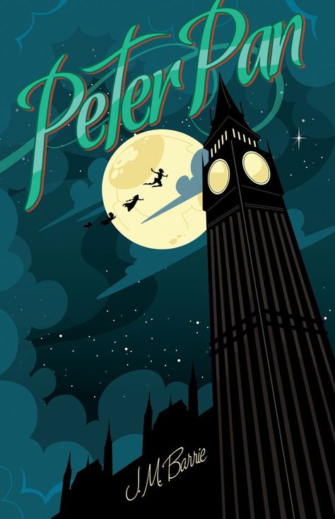 Rock Paper Books classic covers on Behance Peter Pan Poster, Brick Books, Peter Pan Neverland, Art Style Ideas, Peter Pan And Tinkerbell, Adobe Illustrator Cs6, Books Classic, Wacom Tablet, Drama Club