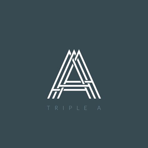 Triple A Tattoos, Triple A Logo, Aaa Logo, Aesthetic Nursing, House Logo Icon, V Logo Design, Graphic Design Letters, Monogram Logos, Horoscope Tattoos