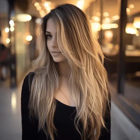 Long Layered Ombre Hair, Long Layers Straight Hair Unstyled, Very Long Haircut, Long Blended Layers, Unstyled Layered Hair, Long Layered Haircuts 2024, Long Hair With Layers 2024, Long Layered Hair Wigs & Extensions, Layered Ends