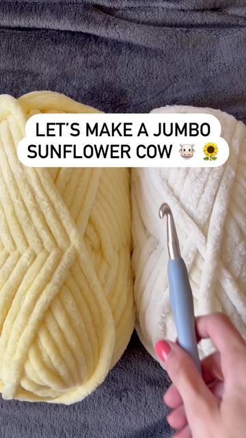 Cute Crochet Plushies Big, Jumbo Crochet Animals, Chunky Cow Crochet Pattern, Jumbo Cow Crochet Pattern, Jumbo Plushie Crochet Pattern, Sunflower Cow Crochet Pattern, Giant Cow Crochet, Crochet Giant Plushies Pattern Free, Big Crochet Plushies Pattern Free