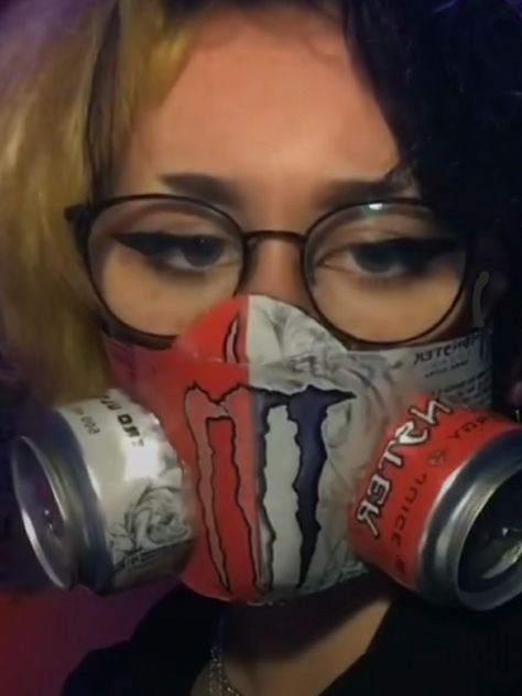 Things To Do With Monster Cans, Monster Can Ideas, Monster Aesthetic, Monster Drink, Monster Energy Girls, Diy Monsters, Alt Aesthetic, Monster Mask, Monster Crafts