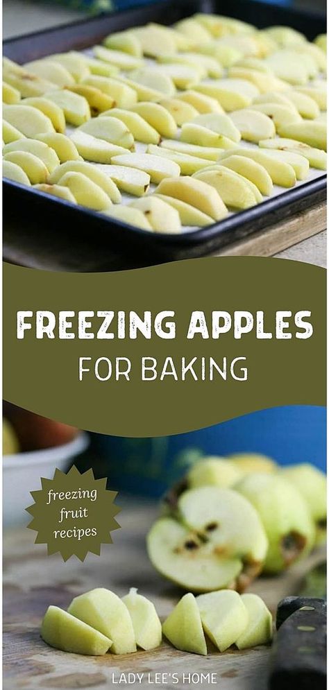 Passionate about baking? Learn freezing apples for baking through our in-depth guide. As a part of our freezing fruit series, this technique helps you preserve apples for those delightful baking sessions, whether it's for applesauce or apple butter. Find more Homesteading & Self-Sufficiency, Homestead Living, and Preserving Food Recipes at ladyleeshome.com. How To Freeze Apples, Freeze Apples, Frozen Apples, Preserve Apples, Apples For Baking, Preserving Apples, Frozen Fruit Recipes, Freezing Fruit, Freeze Sweet Potatoes