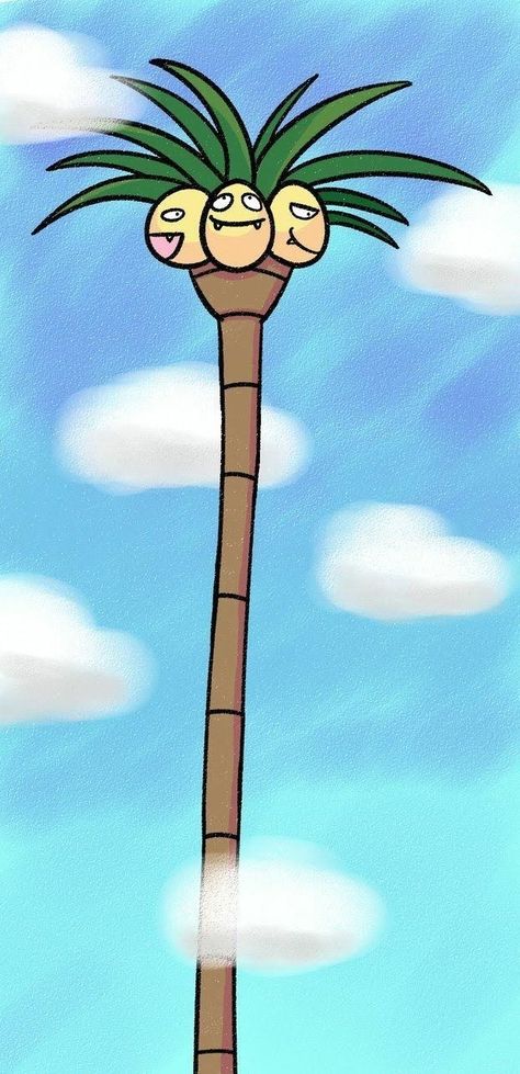 Alolan Exeggutor, Pokemon Official Art, Grass Type Pokemon, Long Art, Pokemon Official, Grass Type, Type Pokemon, Blood Diamond, Cute Pokemon