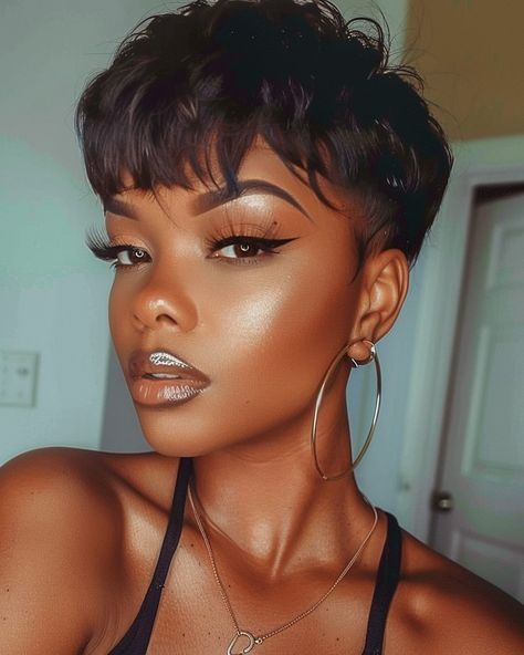 Kimberly Brown (@authorkimberlybrown) • Instagram photos and videos Pixie Haircut Wig, Straight Pixie Haircut, Pixy Cut, Pixie Curls, Brown Pixie, Kimberly Brown, Short Weave Hairstyles, Mom Haircuts, Short Cut Wigs