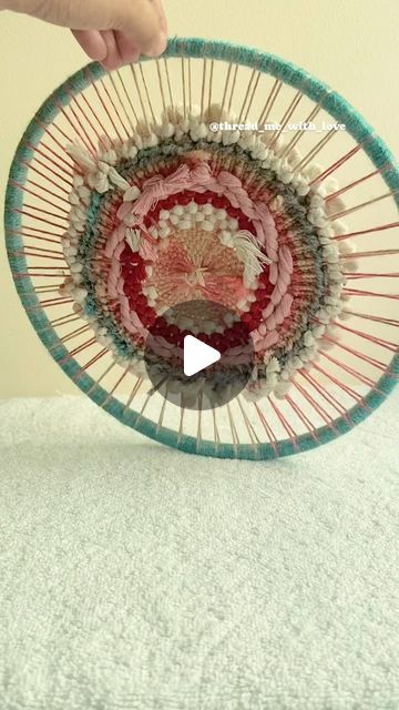 Soumya | Handmade Products on Instagram: "Circular weaving ✨🤩 weaving different threads together and finally I turns out so beautiful that even I cannot take eyes of it… . . [weaving, weaving journey, weave, thread works, small business, handmade, handmade products, handmade business, sustainable materials, sustainable business] . . #weavingwithinreach #weaves #weavingcommunity #commissionswelcome #commission_the_artists #weavingart #myfirstweaving #weavingyarn #handmadeisbetter #handmadebusiness #sustainablity #sustainablymade #weavinginspiration #weavingindia #everydayart #smallbizlove #smallbizindia" Circular Weaving, Weaving Yarn, Everyday Art, Diy Crafts Room Decor, Easter Tree, Sustainable Business, Weaving Art, Diy Easter Decorations, Handmade Business