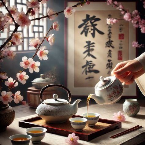 "Experience the serenity and elegance of a traditional Chinese tea ceremony 🍵✨. From the meticulous preparation to the delicate flavors, it's a beautiful ritual that brings peace and mindfulness. #ChineseTea #TeaCeremony #TeaCulture #TeaTime" Chinese Tea Aesthetic, Chinese Tea Shop, Chinese Herbal Tea, English Tea Party, Yellow Curry, Inktober 2024, Brew Tea, Tokyo Japan Travel, Chinese Aesthetic